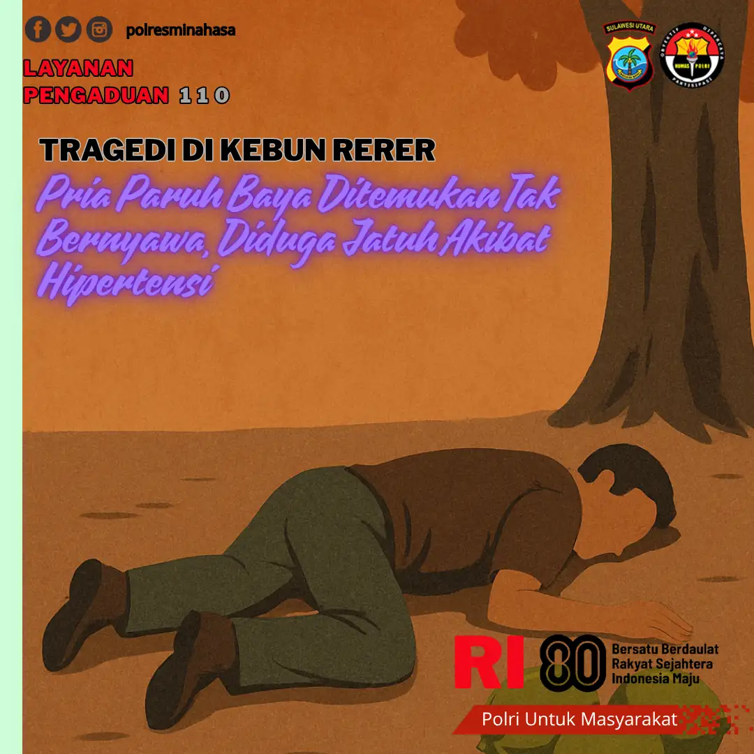 TRAGEDI DI KEBUN RERER: Pria Paruh Baya Ditemukan Tak Bernyawa, Diduga Jatuh Akibat Hipertensi